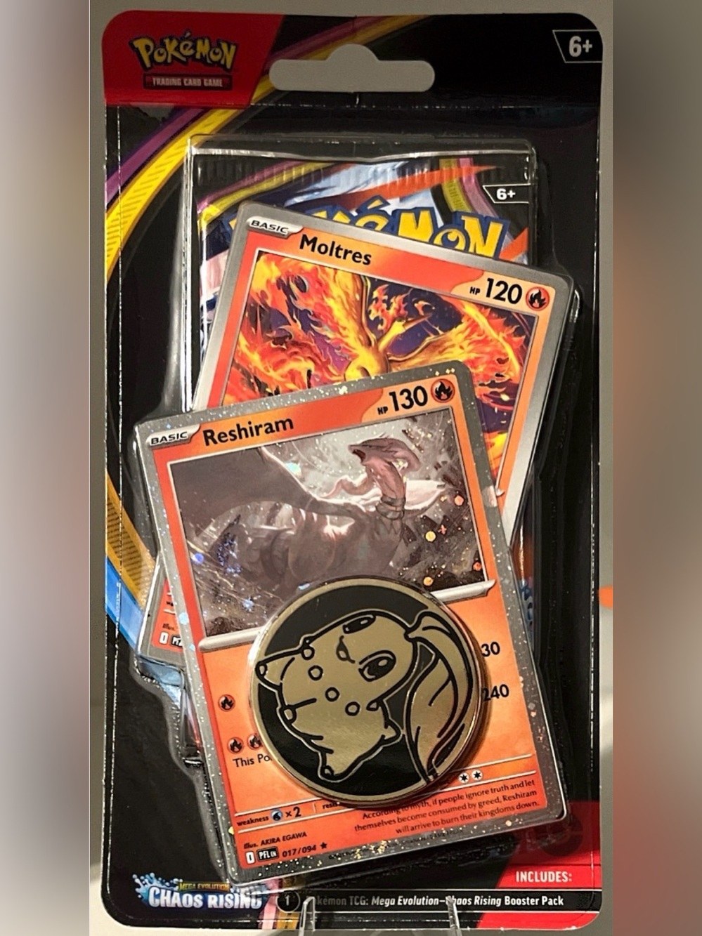 Pokémon TCG: Mega Evolution Chaos Rising - Single Blister + 2 Promo Cards & Coin
